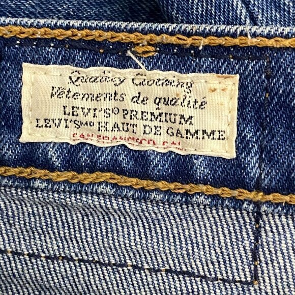 Levi's Wedgie Straight Premium Denim High Rise Cropped Raw Hem Jeans - Picture 7 of 16